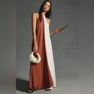 NWT Anthropologie Let Me Be Colorblock Halter
Dress